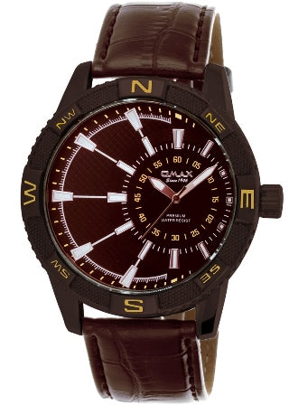 Omax FA01F55Y Leather Men's Watch