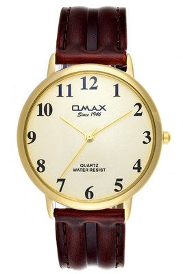Omax 00SC7491QQJ1 Leather Unisex Watch