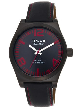 Omax t-FB02M22R Leather Men's Watch