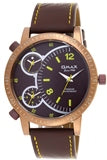 Omax t-GB05F55A Leather Men's Watch